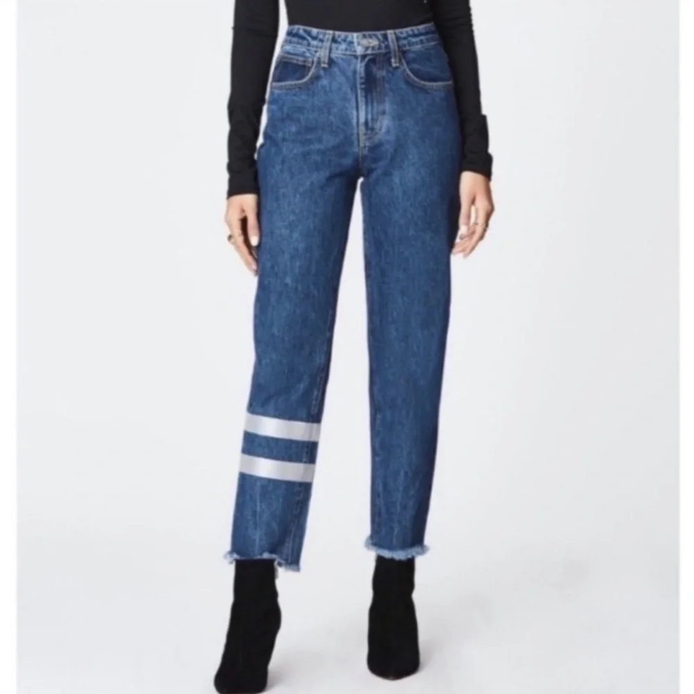 CARMAR Jeans Juliet Boyfriend Relaxed Fit High Rise Reflective Stripes Size 28 - Picture 13 of 13
